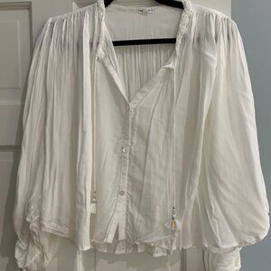 Poupette St. Barth White long sleeve blouse